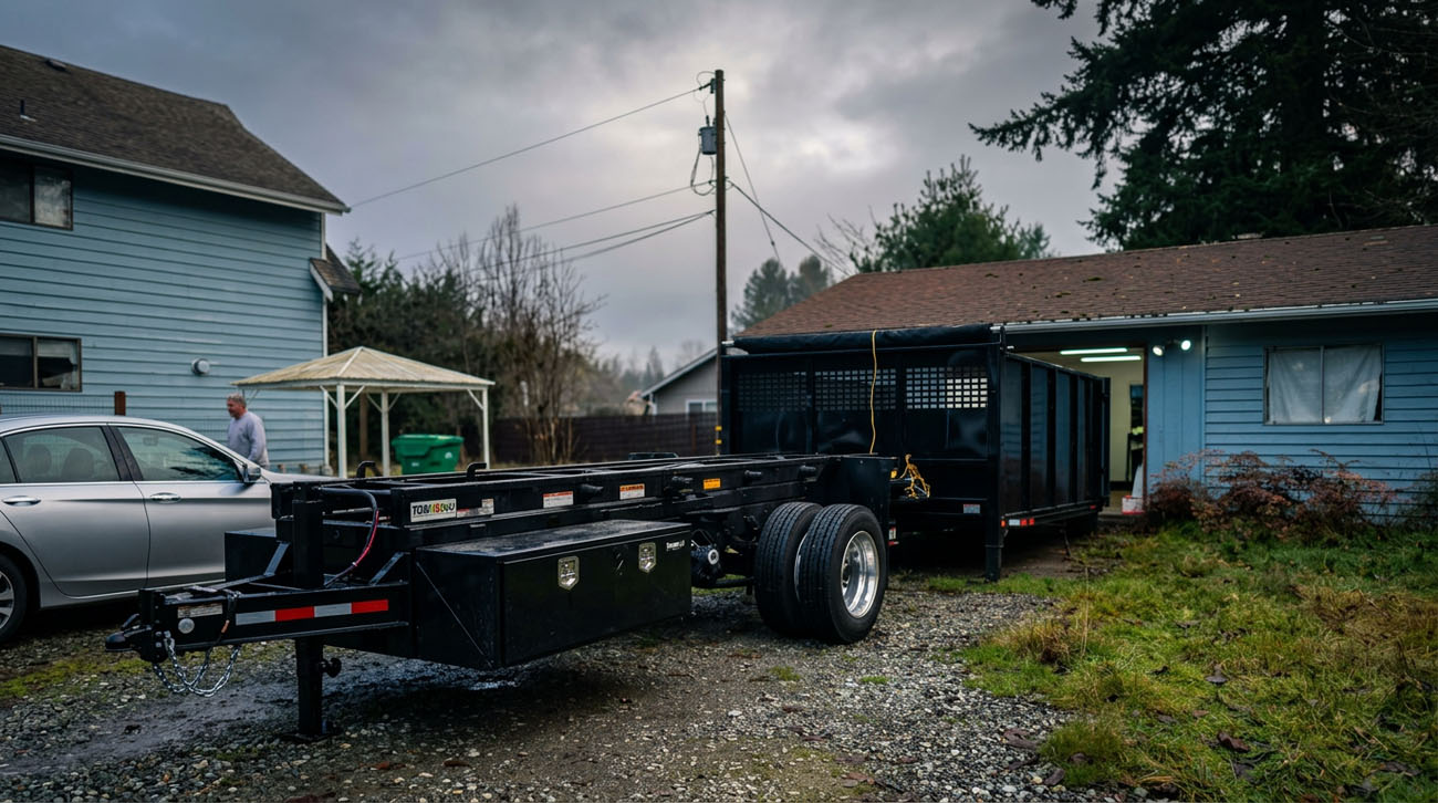Residential dumpster rental delivery by NeedIt Rentals in Snohomish County
